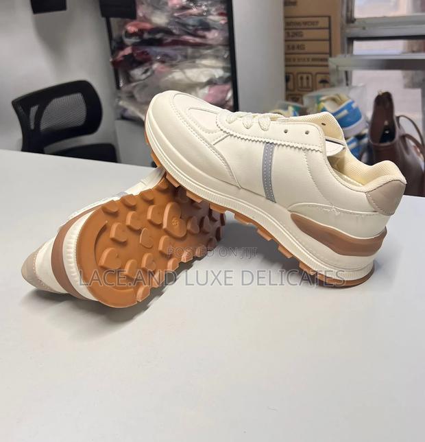 Chunky Cream Sneakers - main view