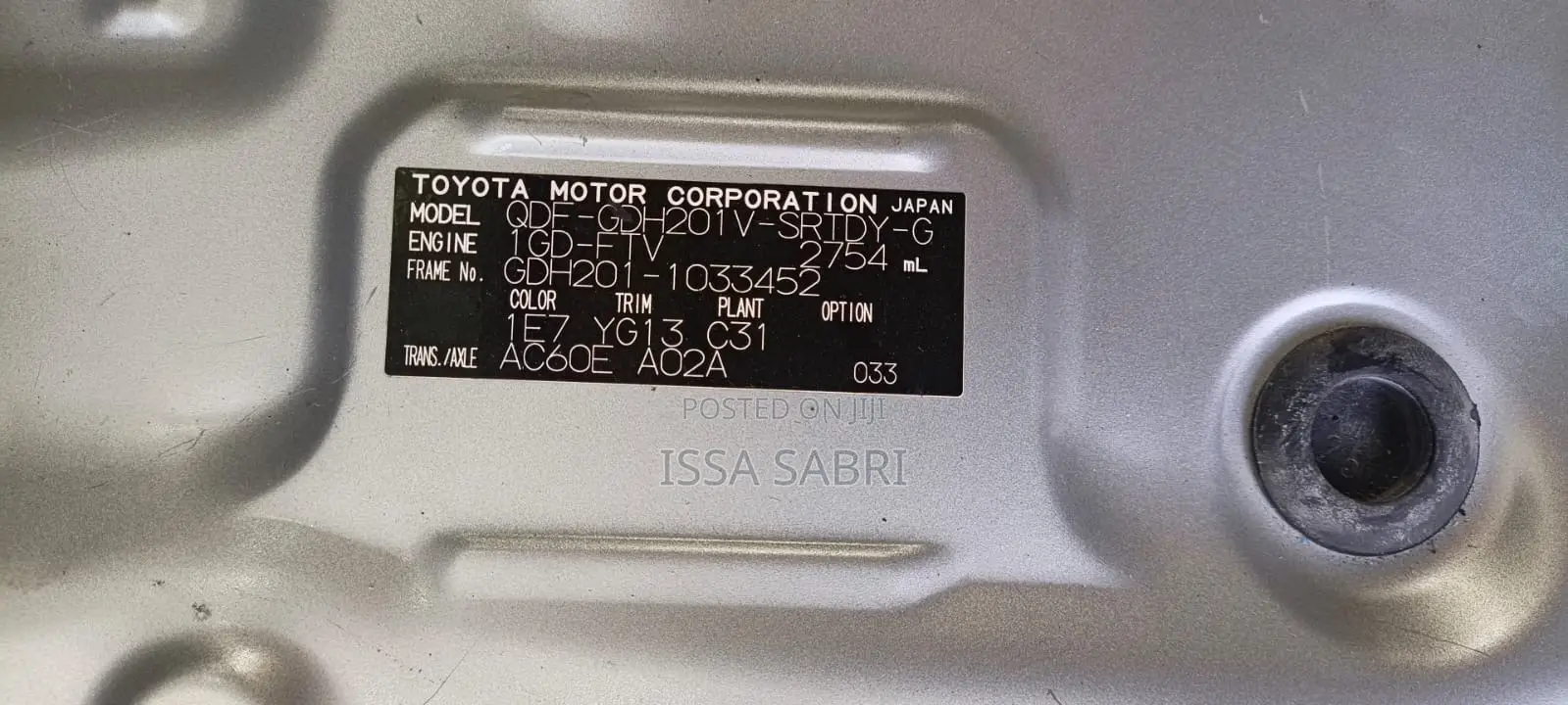 Toyota HiAce 2019 Silver