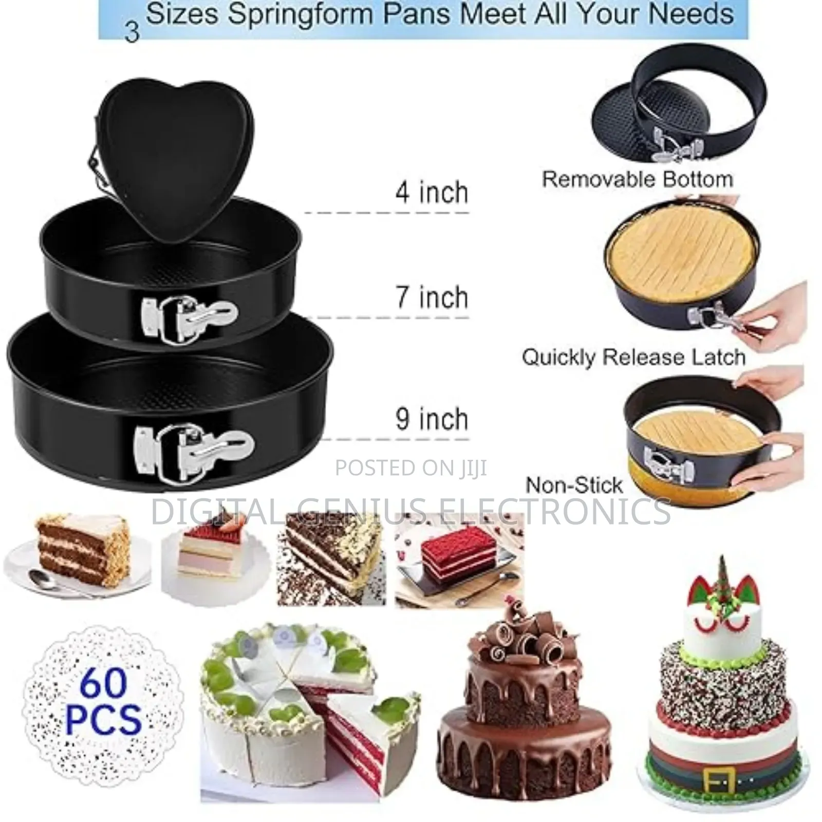 3pcs Baking Tins