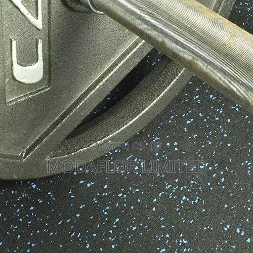 Blue Speckled Gym Mat for Anti Slip and Shock Absorption Use