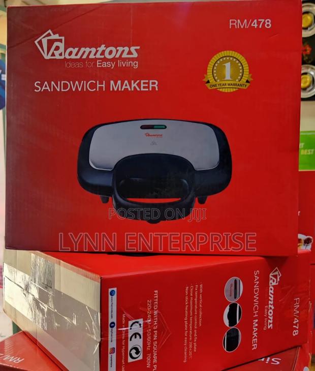 *Ramtons Sandwich Maker Rm478 2 Slice - main view