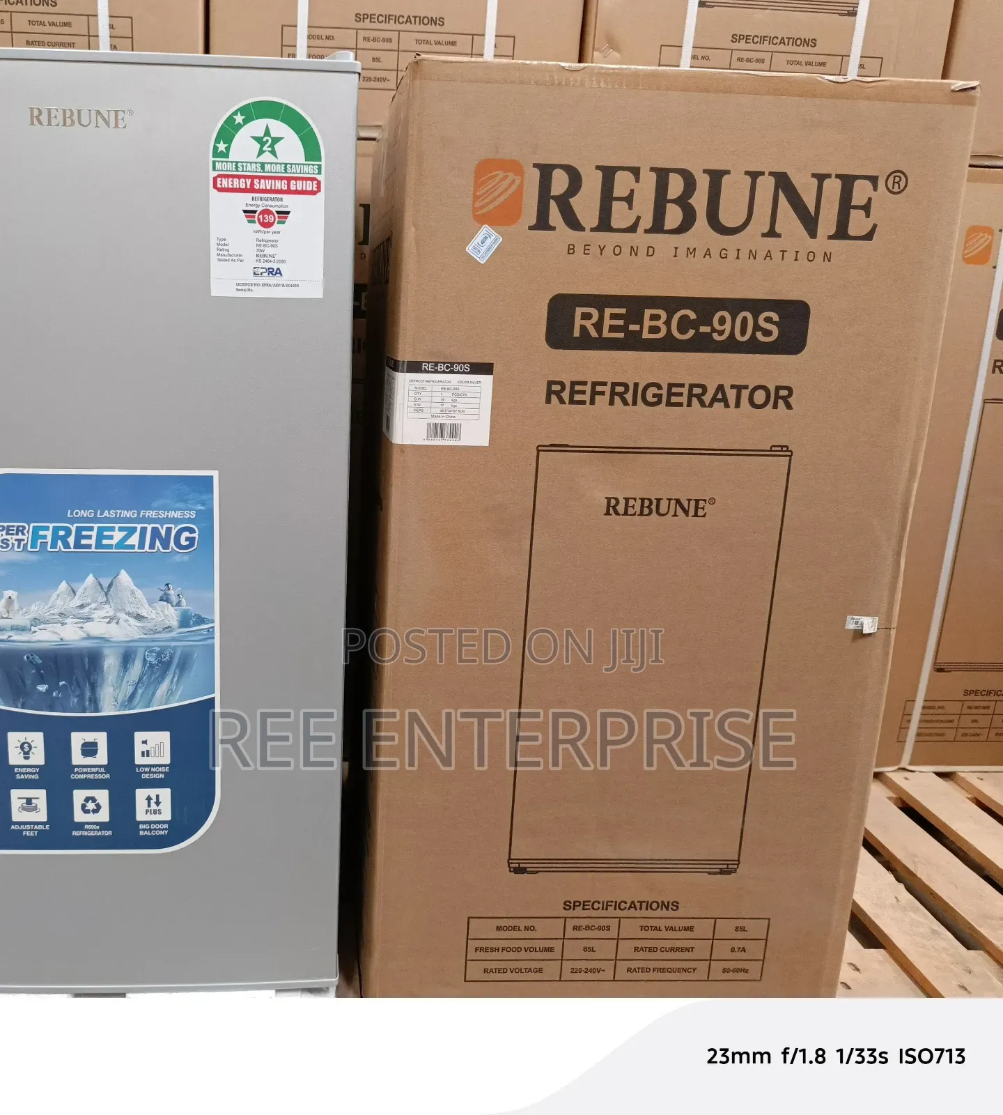 Dark Silver 90 Litres Single Door Refrigerator With Free Guard
