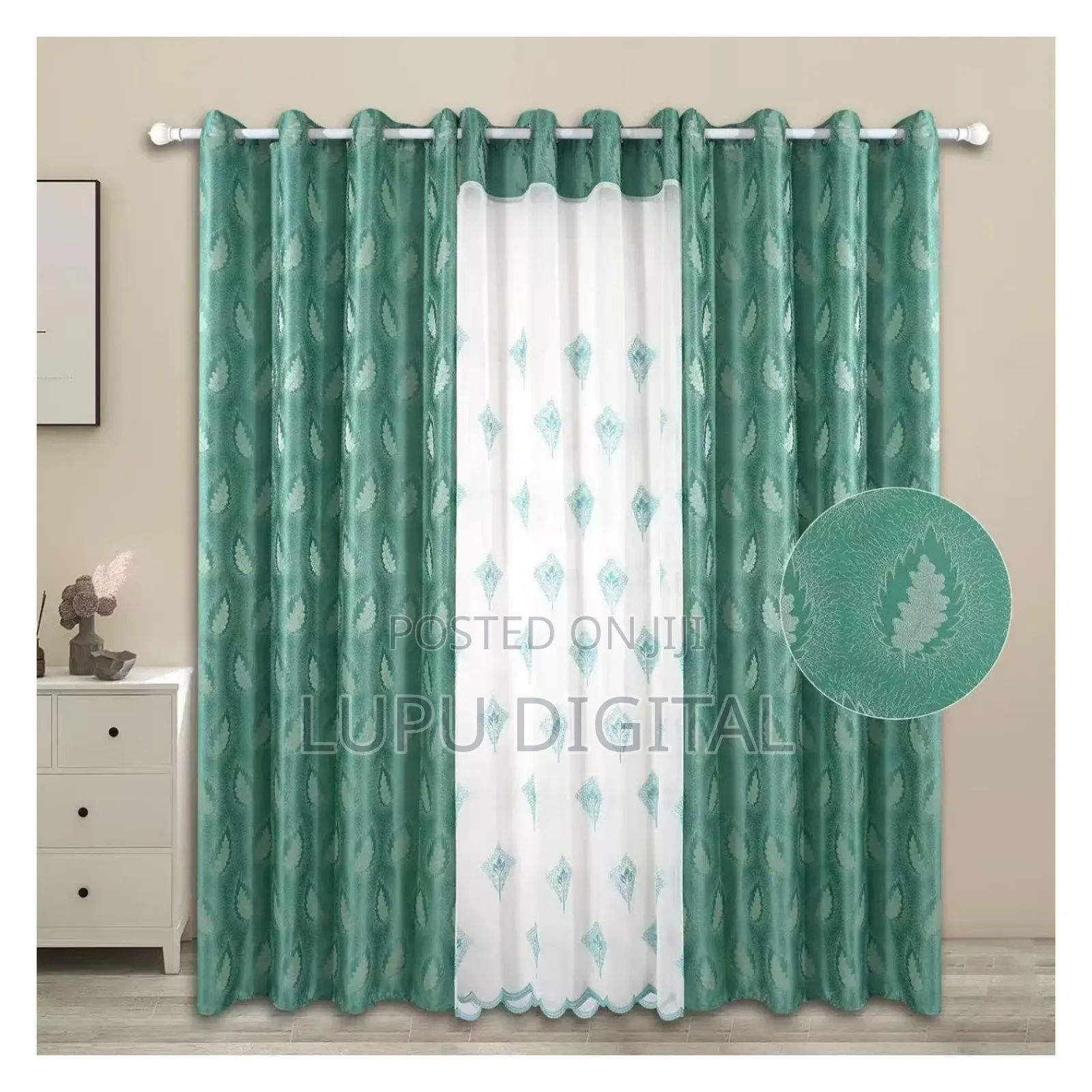 3 in 1 Curtains Drapes Set