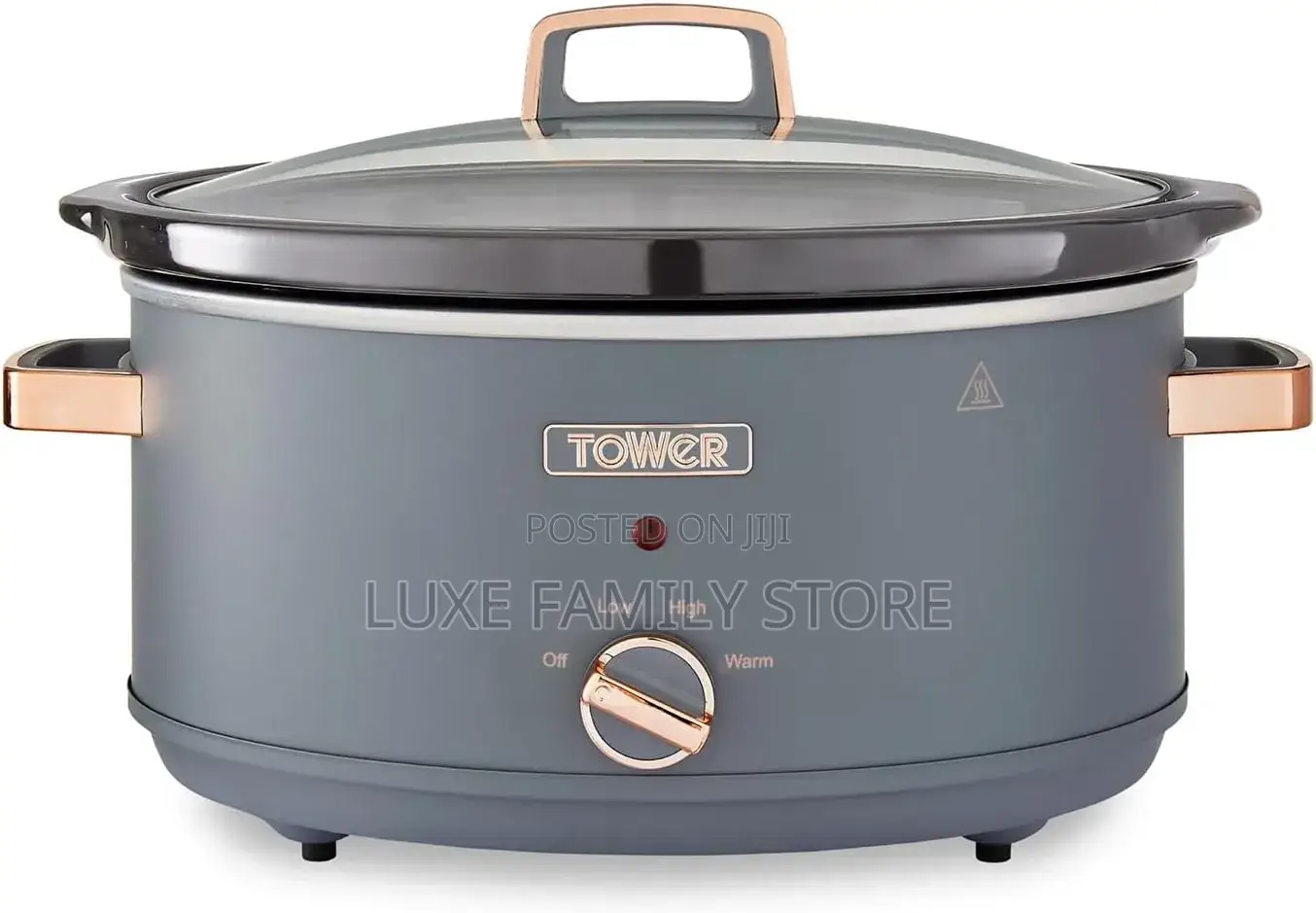 Tower Cavaletto 3.5 Litre Slow Cooker in Grey and Rose Gold.