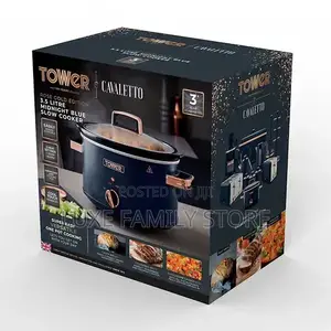 Tower Cavaletto 3.5 Litre Slow Cooker in Grey and Rose Gold.