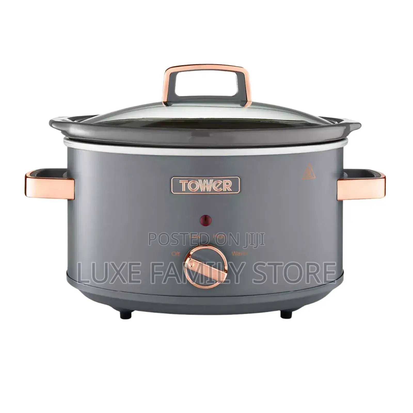 Tower Cavaletto 3.5 Litre Slow Cooker in Grey and Rose Gold.