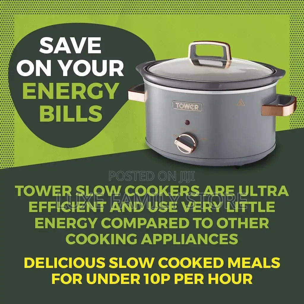 Tower Cavaletto 3.5 Litre Slow Cooker in Grey and Rose Gold.