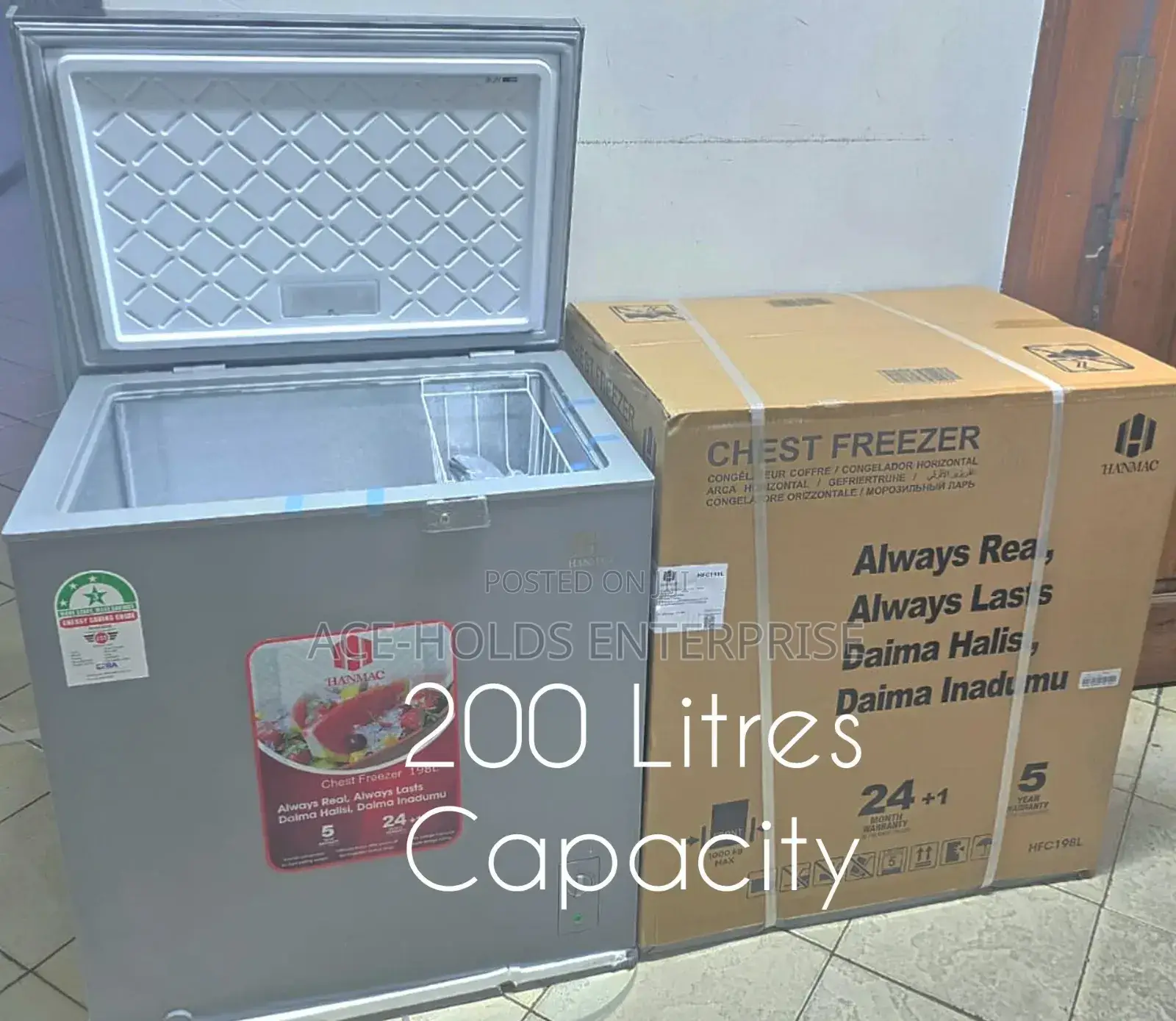 200 Litres Hanmac Deep Freezer – Perfect for Homes, Shops, Businesses
