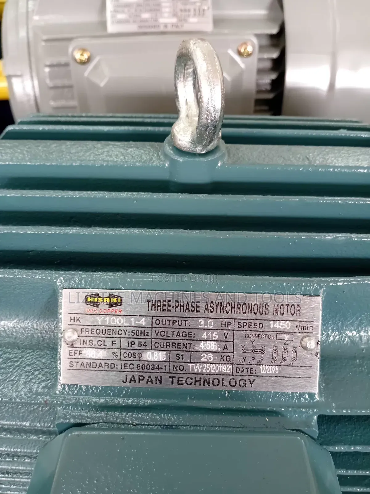 Hisaki 3 Hp Low Speed 3 Phase Motor