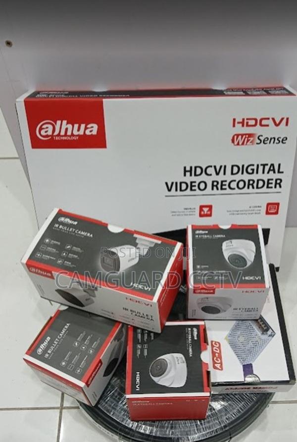 Dahua 4-Cameras Pack CCTV Kit,Power Supply Unit, Hard Disk