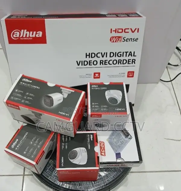 Dahua CCTV Camera 4 Channel Complete Installation Full Kit