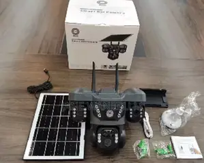 Quality V380 Pro 4g Triple Lens Solar CCTV Security Camera