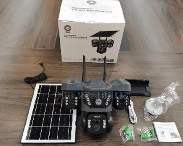 Quality V380 Pro 4g Triple Lens Solar CCTV Security Camera