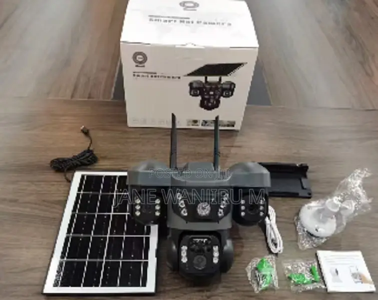 Quality V380 Pro 4g Triple Lens Solar CCTV Security Camera