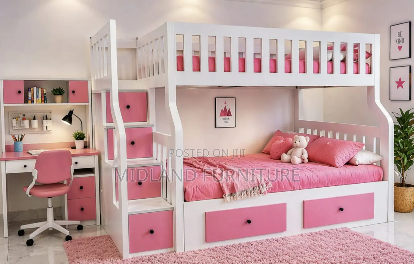 Kids Bunk Bed With Storage Drawers