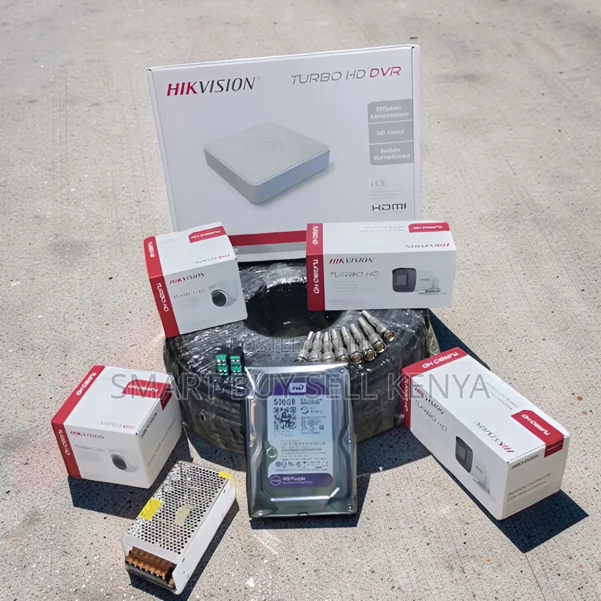 Maintenance Free 4 Hikvision 1080p Hd CCTV Cameras Complete System Kit