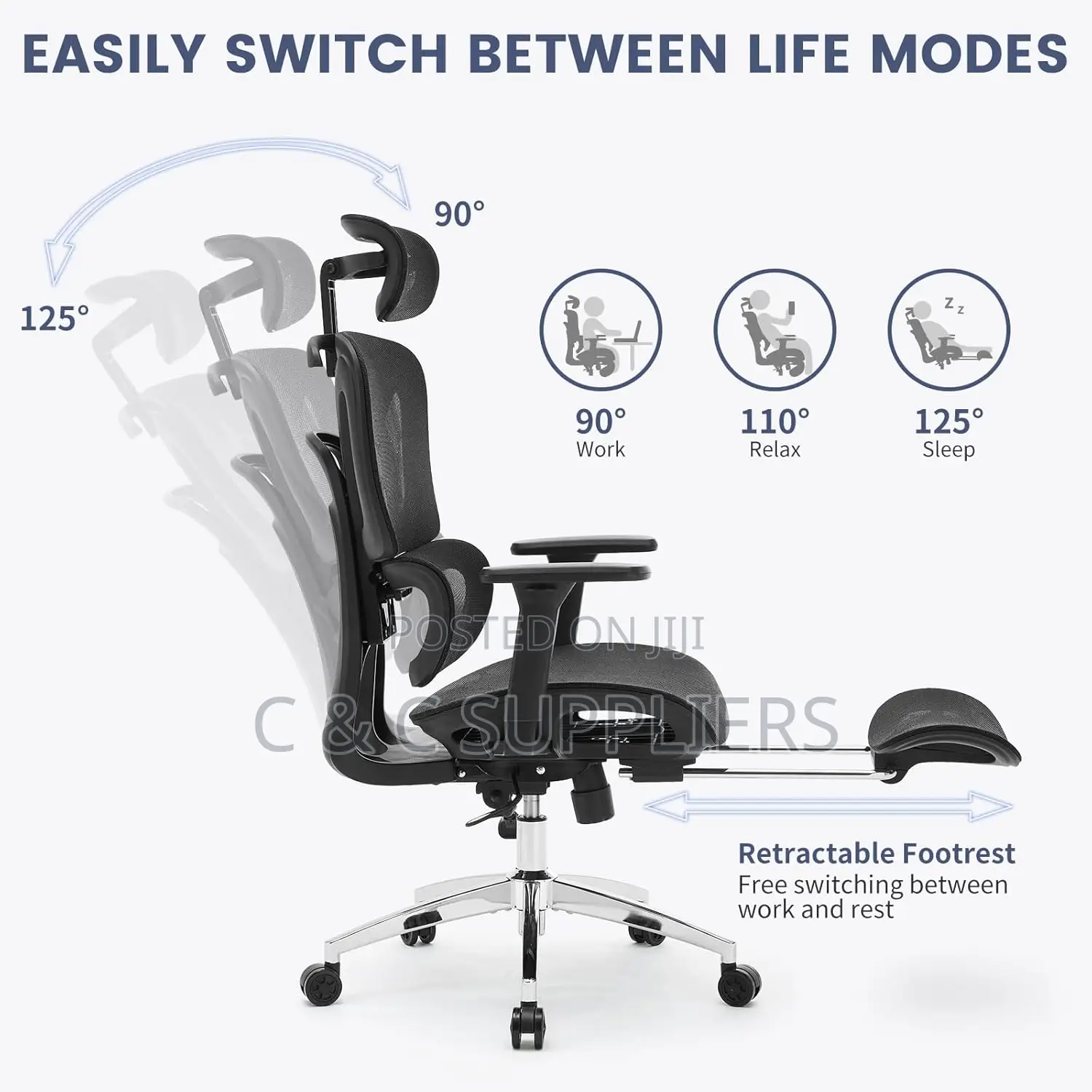 Executive Office Chair - C C Seats, Swivel Ergonomic Seat