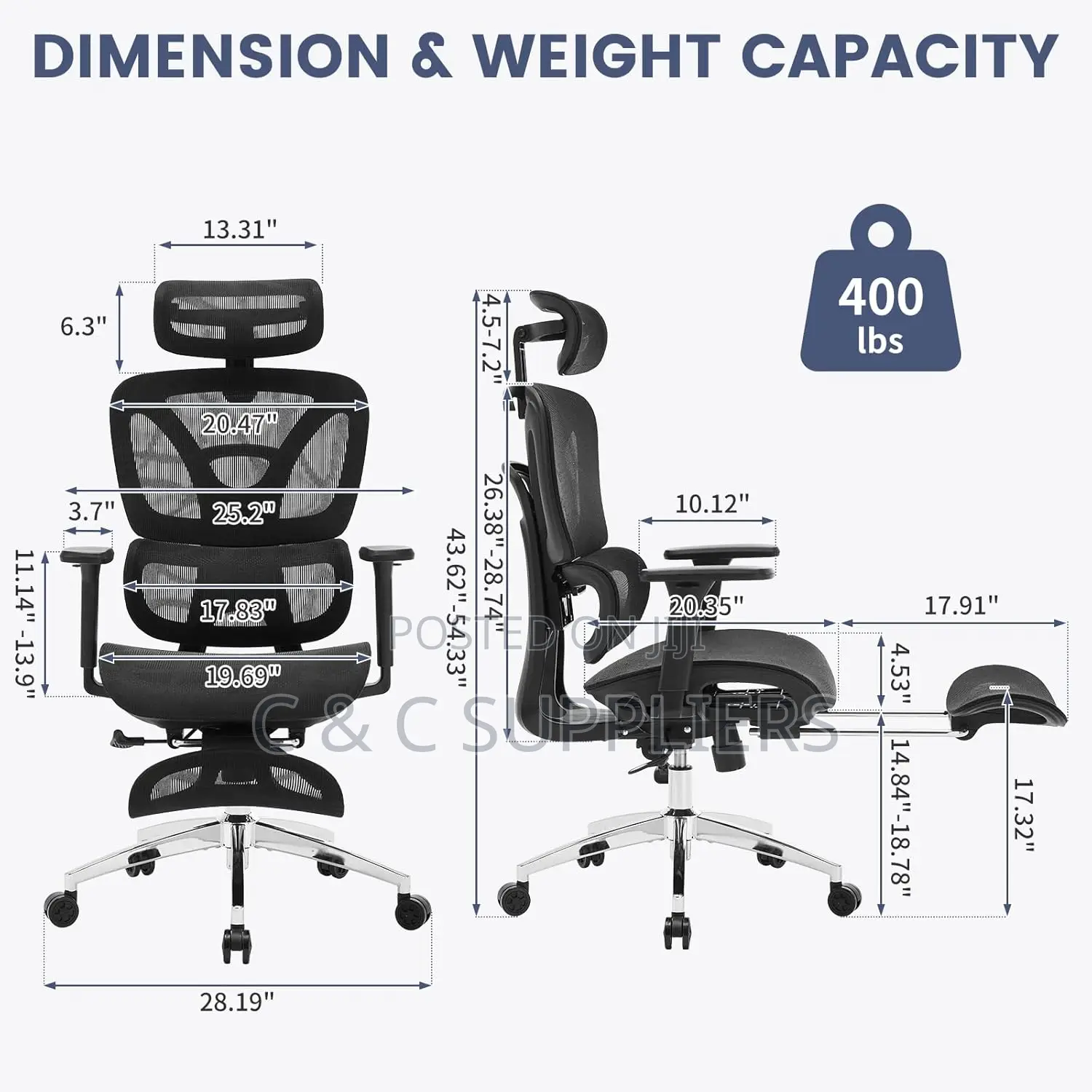 Executive Office Chair - C C Seats, Swivel Ergonomic Seat