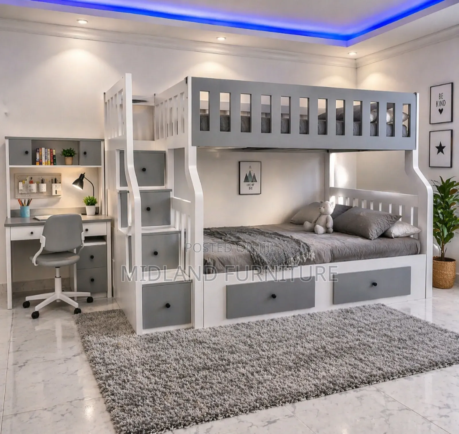 Kids Bunk Bed With Storage Drawers