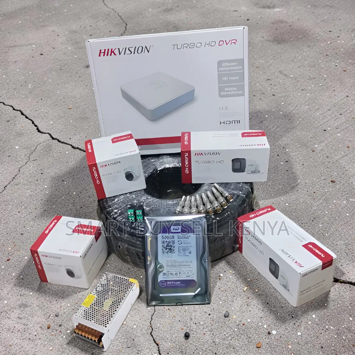 Low Maintenance 4 Hikvision 1080p Hd CCTV Cameras Complete System Kit
