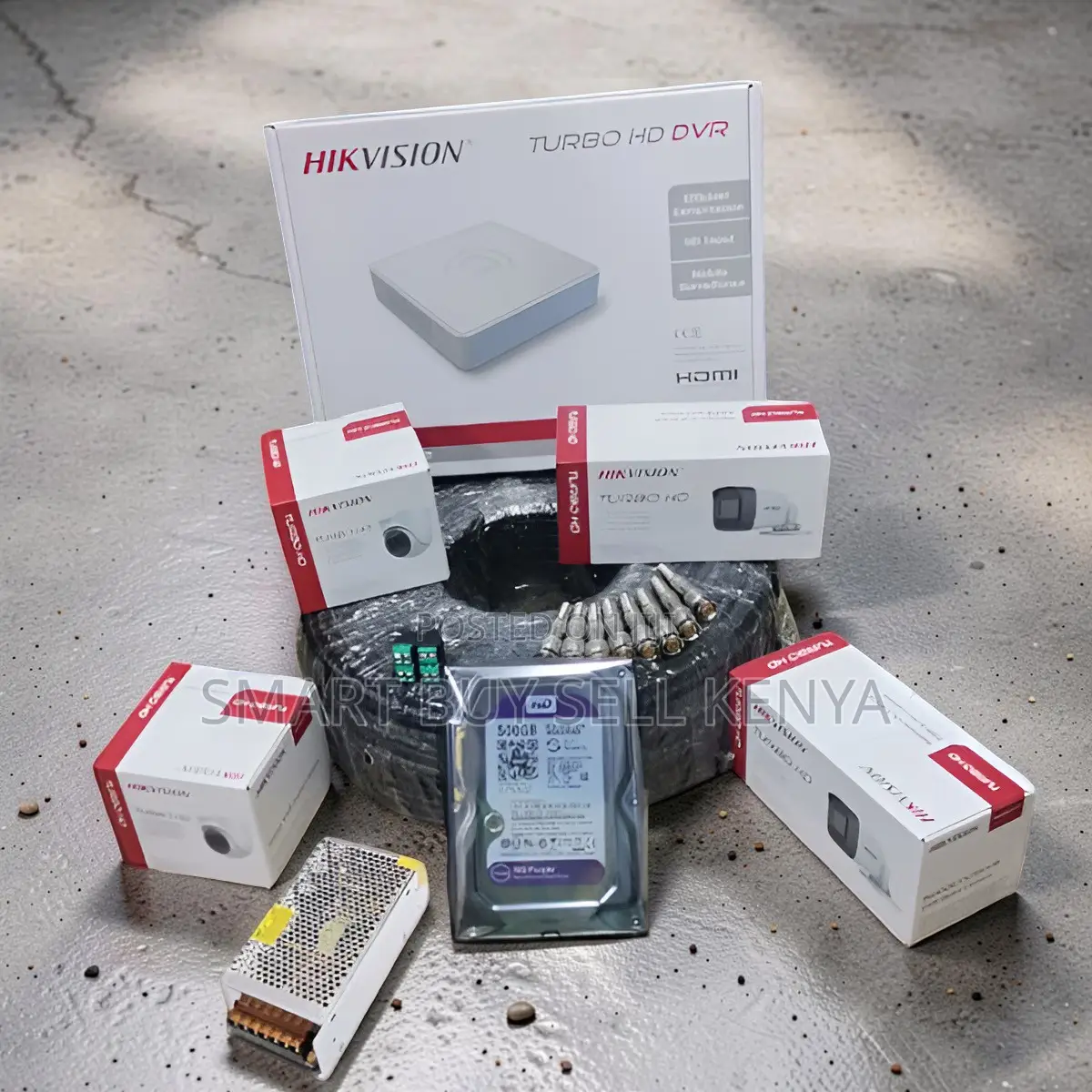 Easy to Install 4 Hikvision 1080p Hd CCTV Cameras Complete System Kit