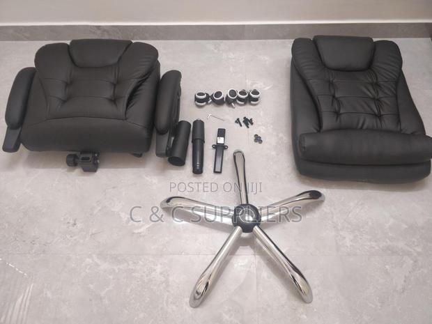 Executive Office Seat With Footrest - C C Imported Leather Chairs - thumbnail 5