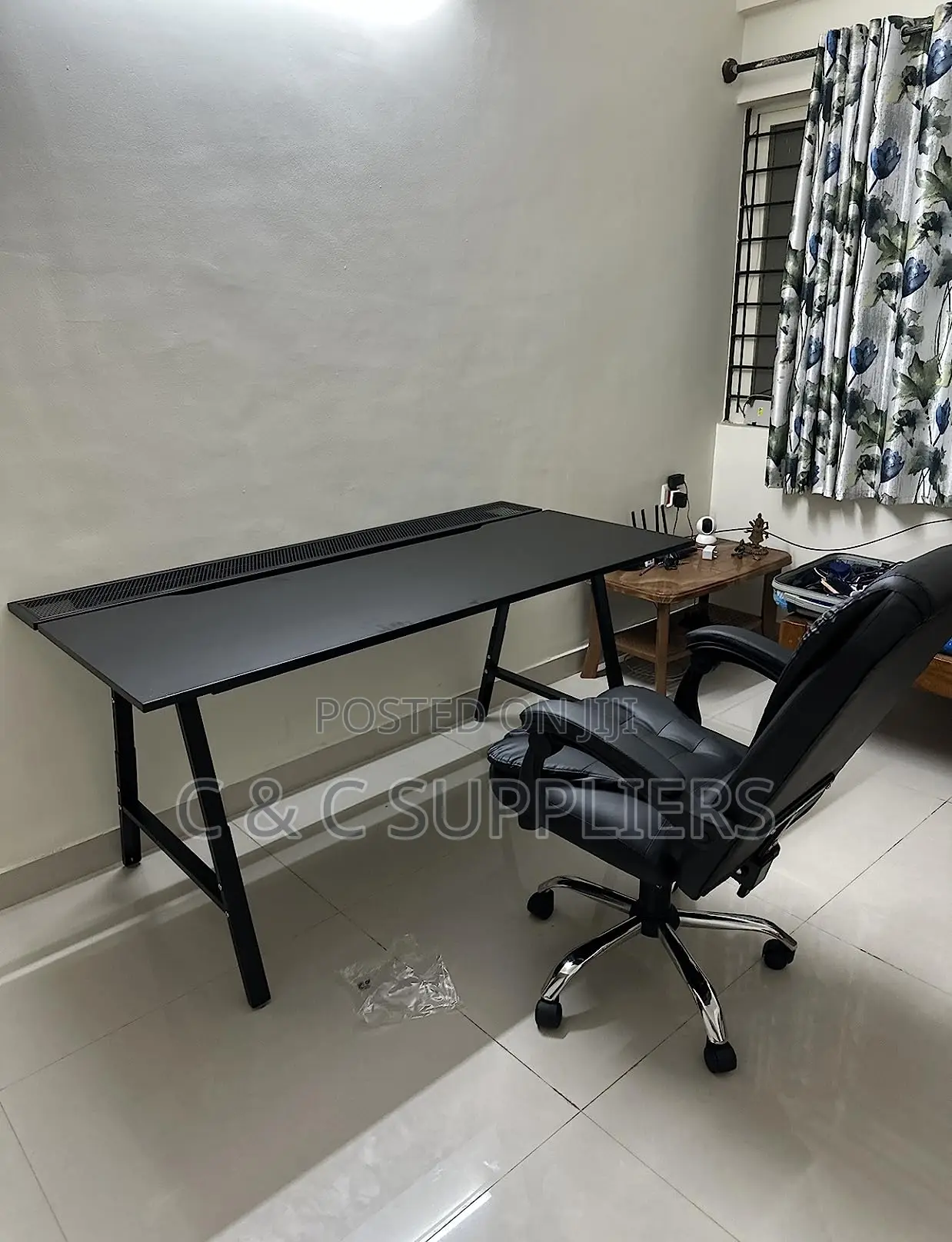Executive Office Seat With Footrest - C C Imported Leather Chairs