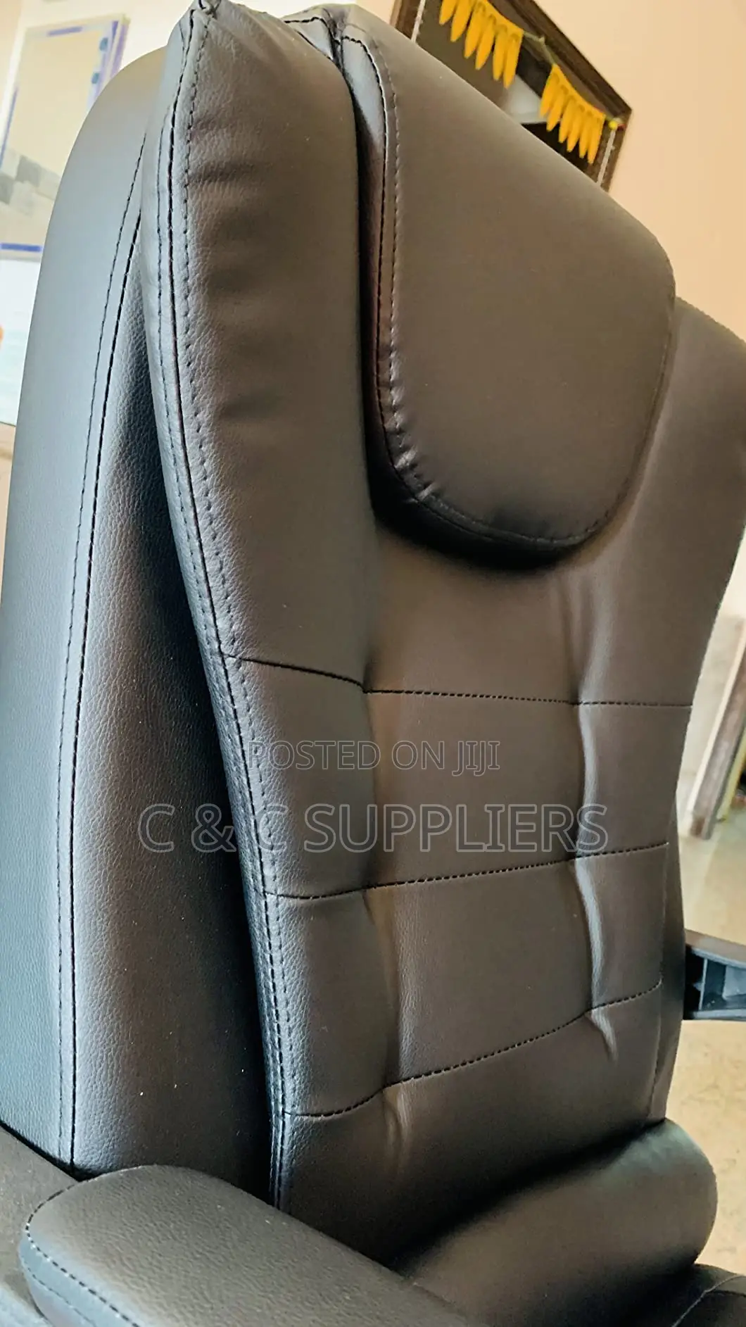Executive Office Seat With Footrest - C C Imported Leather Chairs