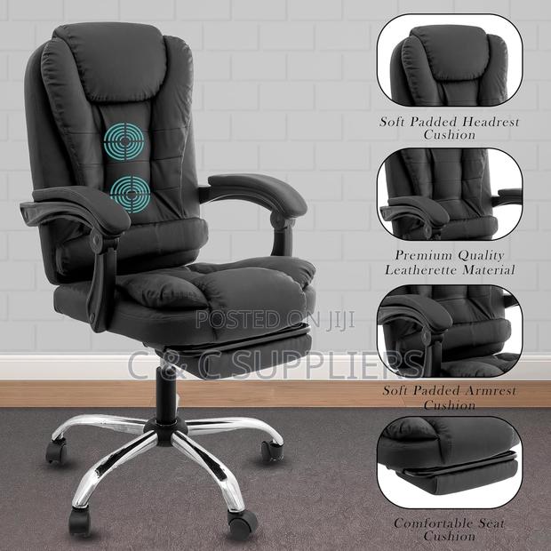 Executive Office Seat With Footrest - C C Imported Leather Chairs - thumbnail 17