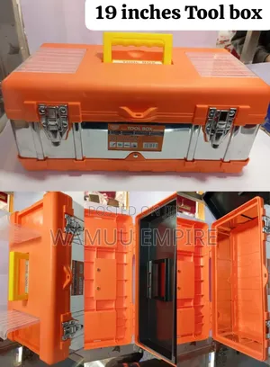 Metal and Plastic 19-Inch Empty Toolbox