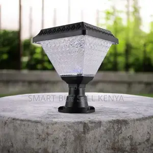 Modern Solar Garden Fence Post Light With Automatic Night Lighting