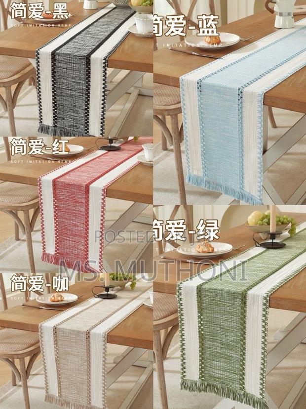 Aesthetic Nordic Boho Striped Table Runners - thumbnail 2