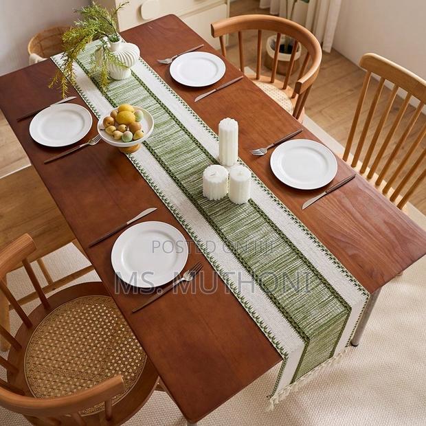 Aesthetic Nordic Boho Striped Table Runners - thumbnail 3