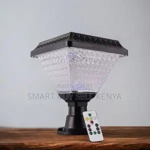 Solar Garden Post Lamp With Bright Led and Modern Decorative Design