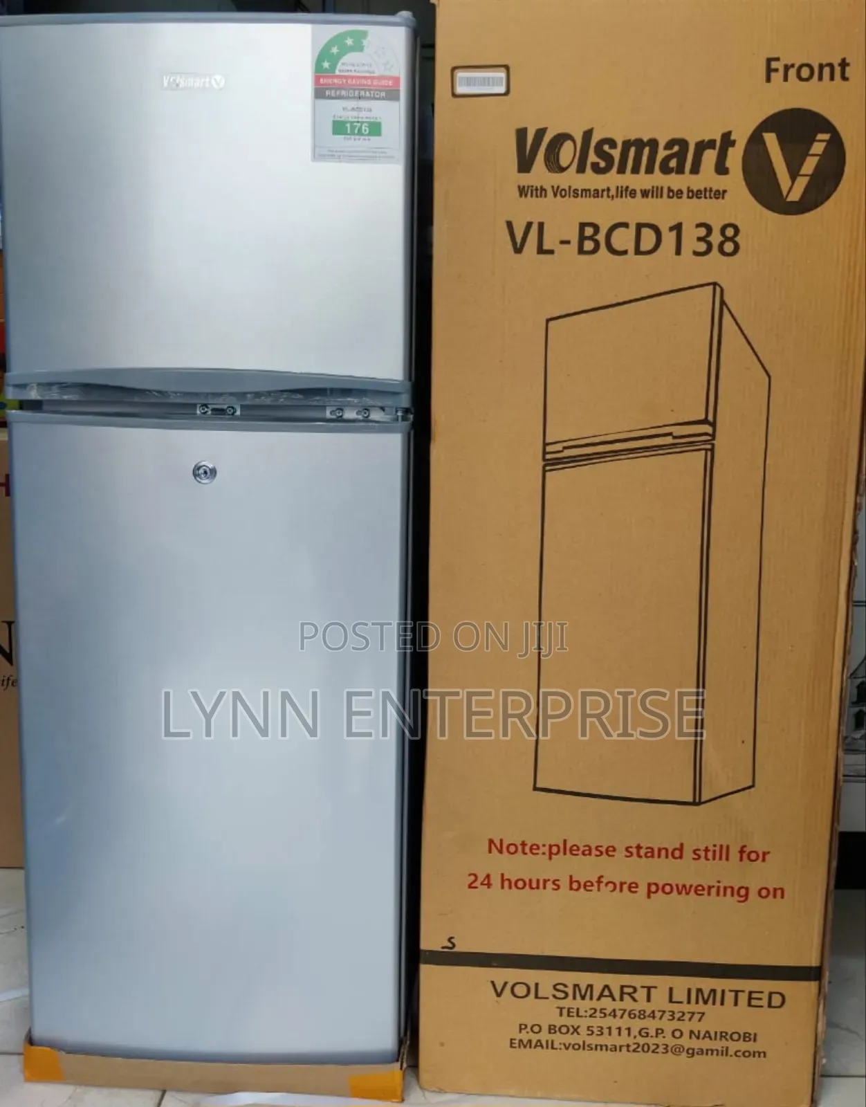 *Volsmart 138litres Double Door Fridge