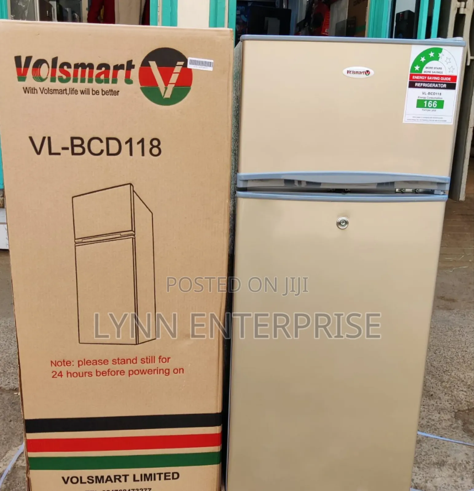 *Volsmart Double Door Fridge 118litres Refrigerator