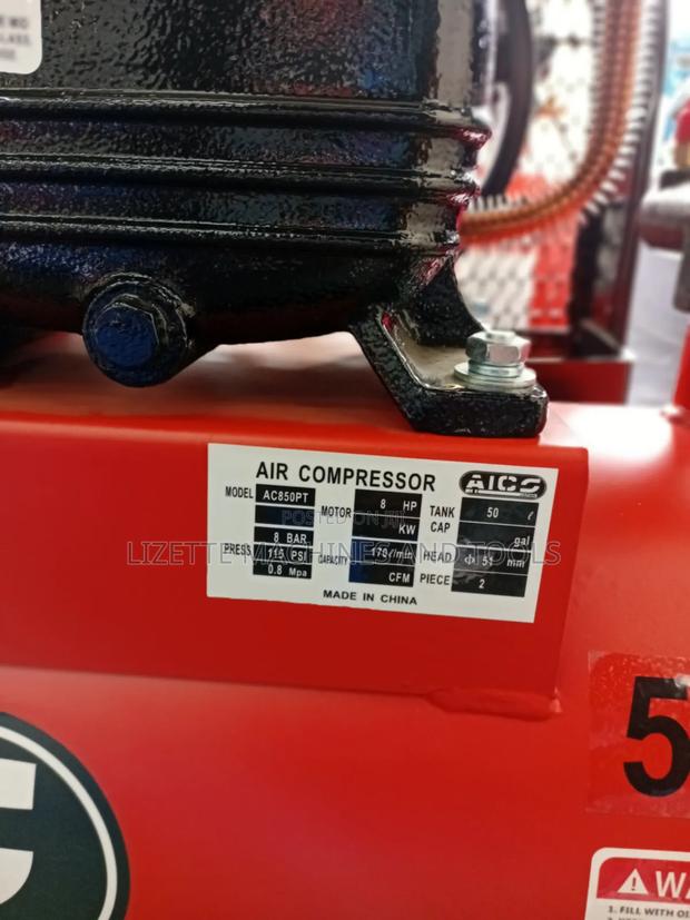 Aico 50l Air Compressor Double Piston With 8hp Petrol Engine - thumbnail 3
