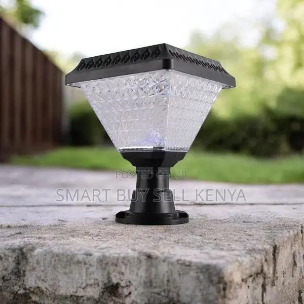 Decorative Led and Crystal Finish Solar Powered Outdoor Pillar Light