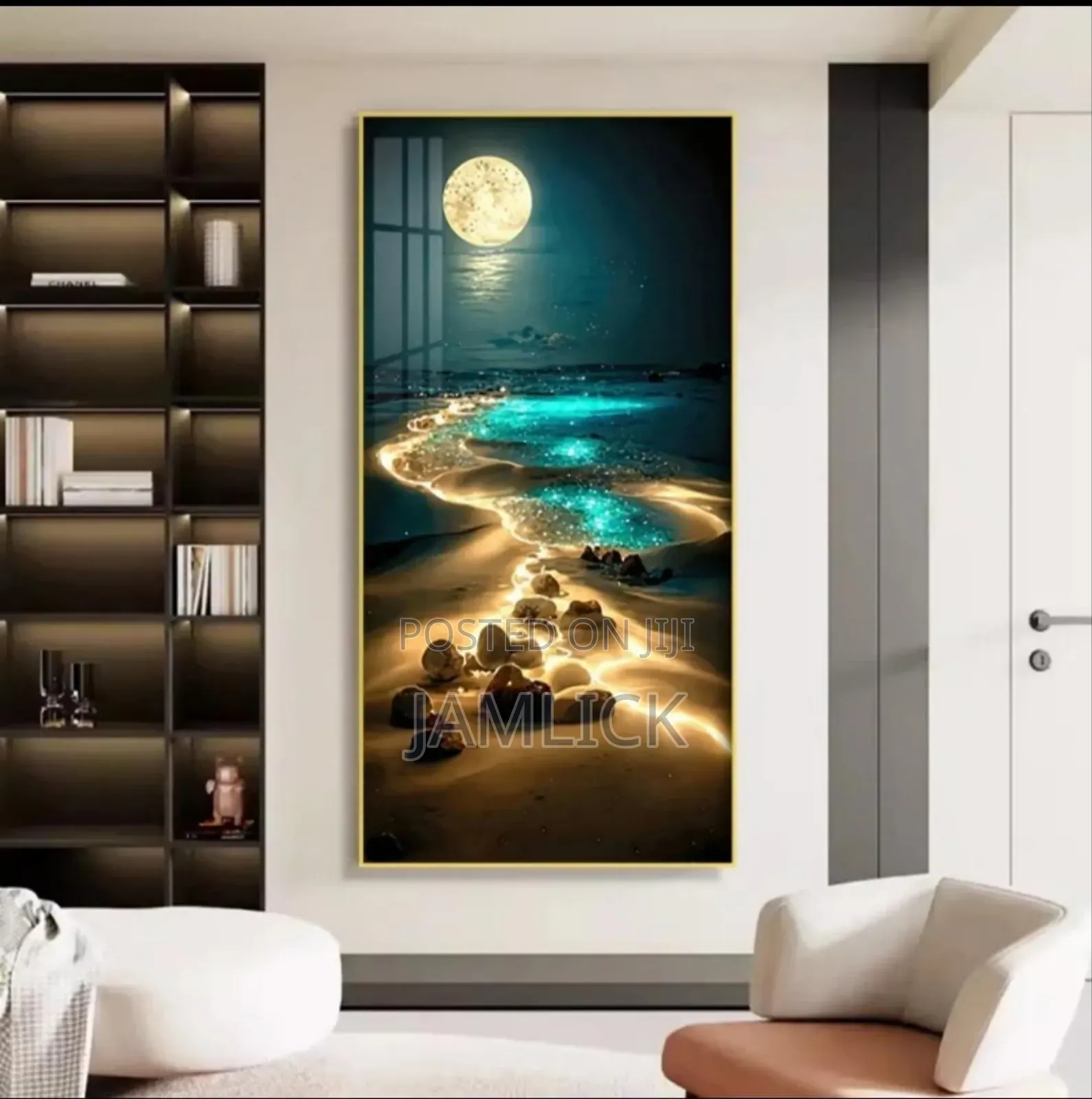 Modern Led Wall Art With Digital Clock Remote Control - Gh