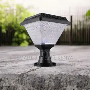 Crystal Look Shade for Outdoor Use Solar Powered Decorative Post Light