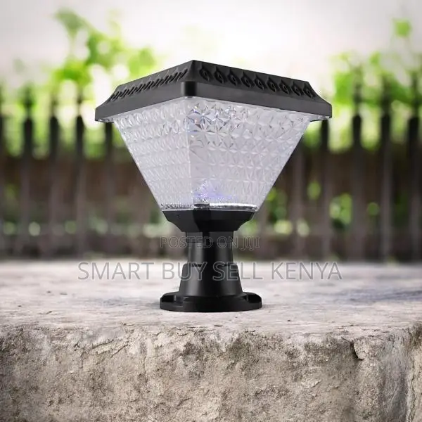 Bright Led and Modern Crystal Design Solar Powered Pathway Post Lamp