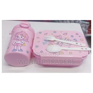 Lunch Box+ a Bottle*
With Compartment Insides and a Spoon, Folk*