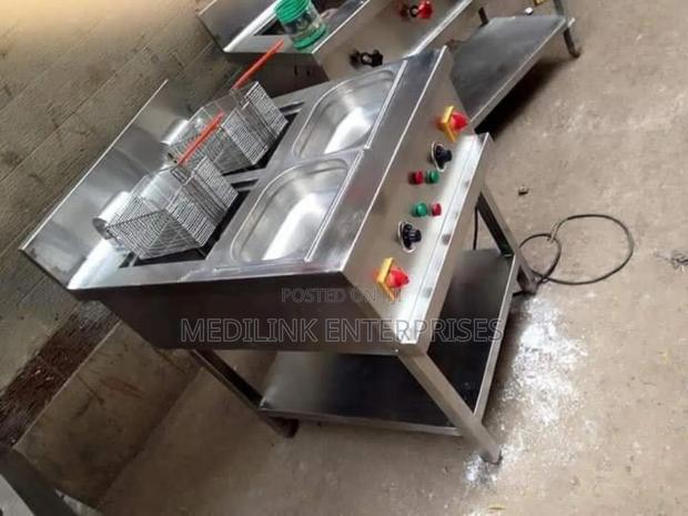 Commercial Kitchen Customized Double Fryer 15*15 Litres