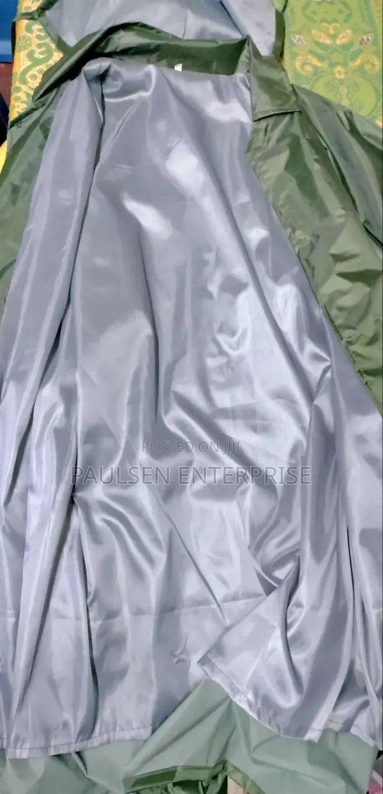 Jungle Green Rain Coat With Lining