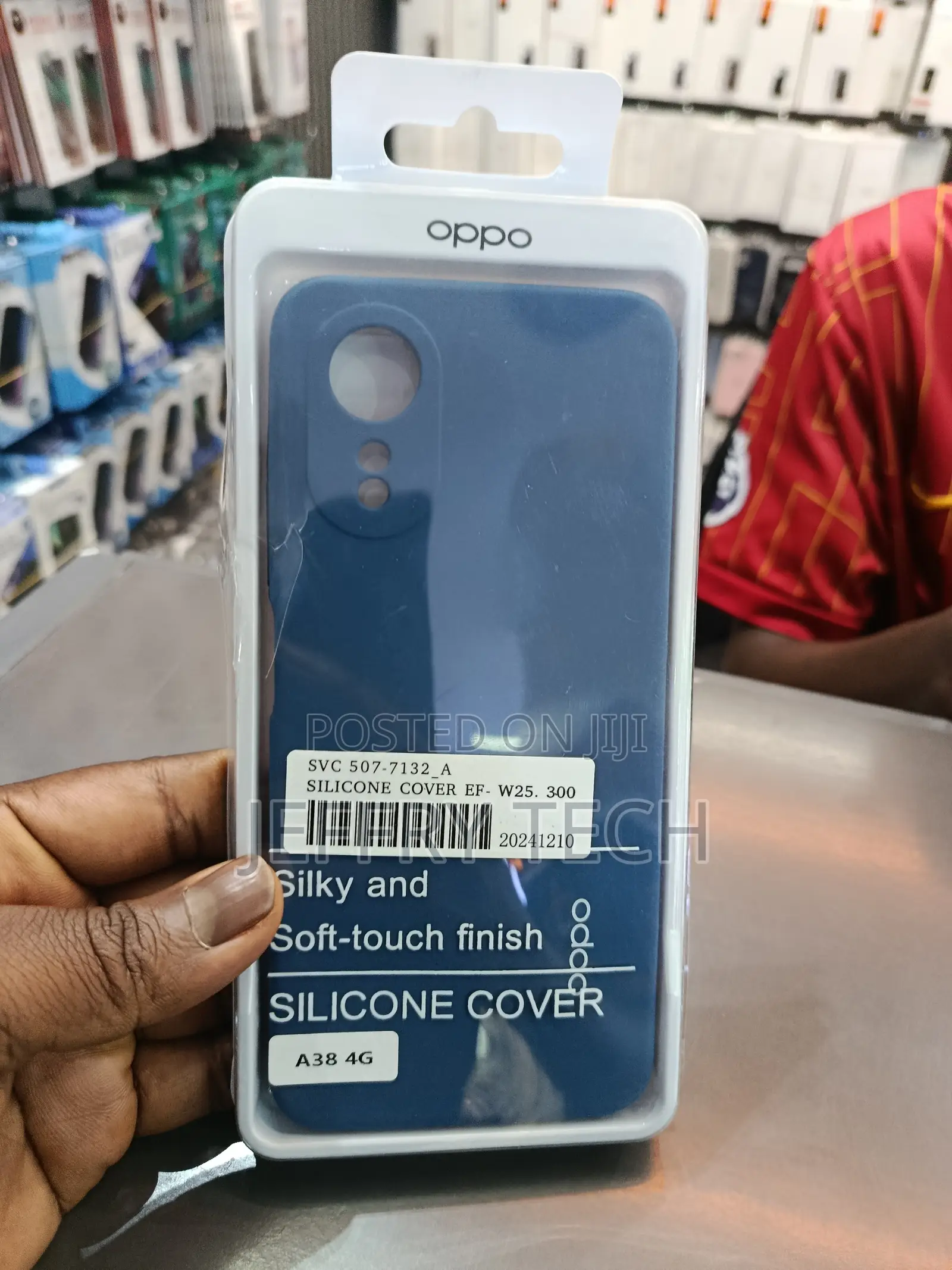 Blue Silicone Back Cover Specifically Designed for the Oppo A38 4g