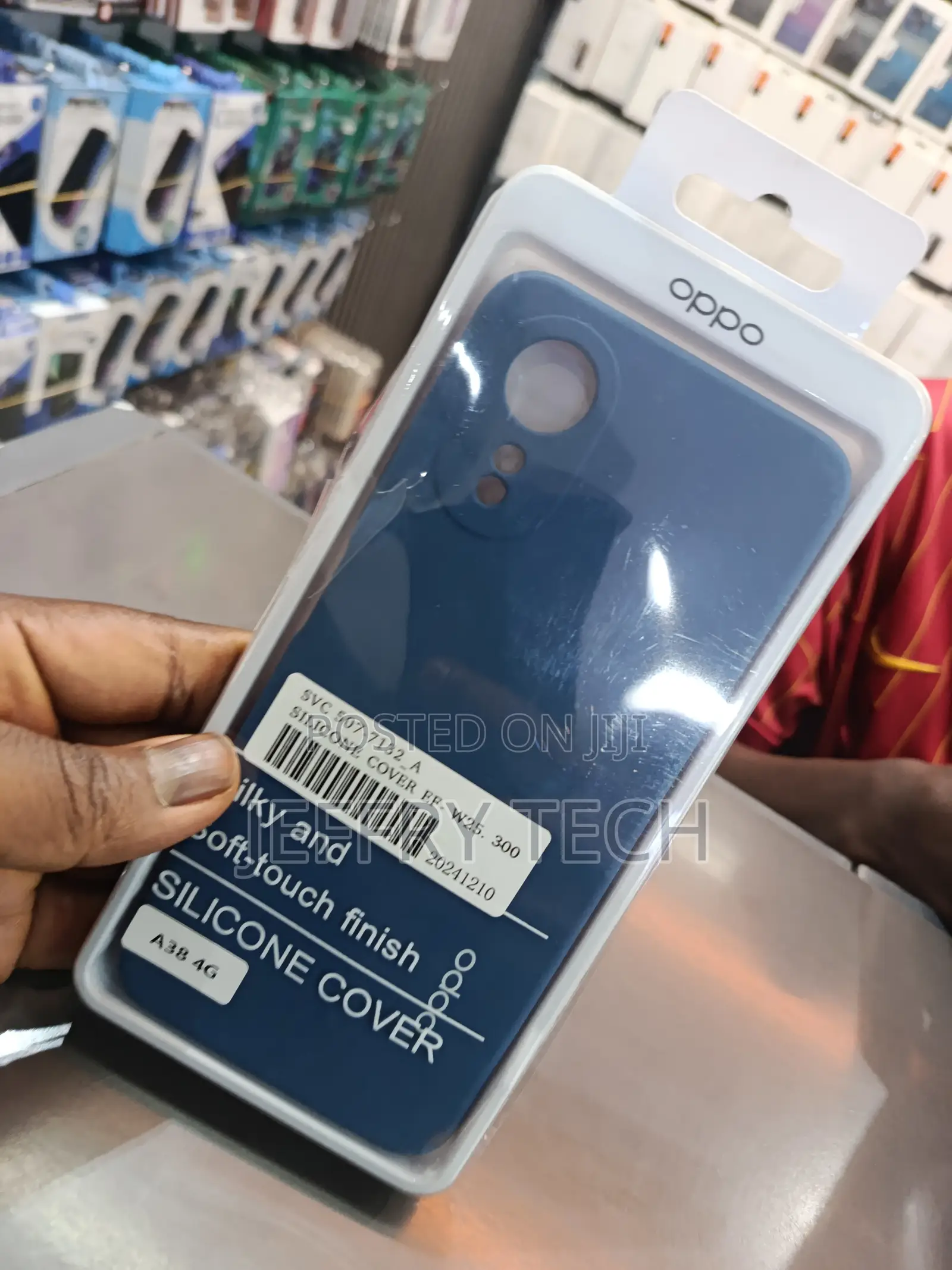 Blue Silicone Back Cover Specifically Designed for the Oppo A38 4g