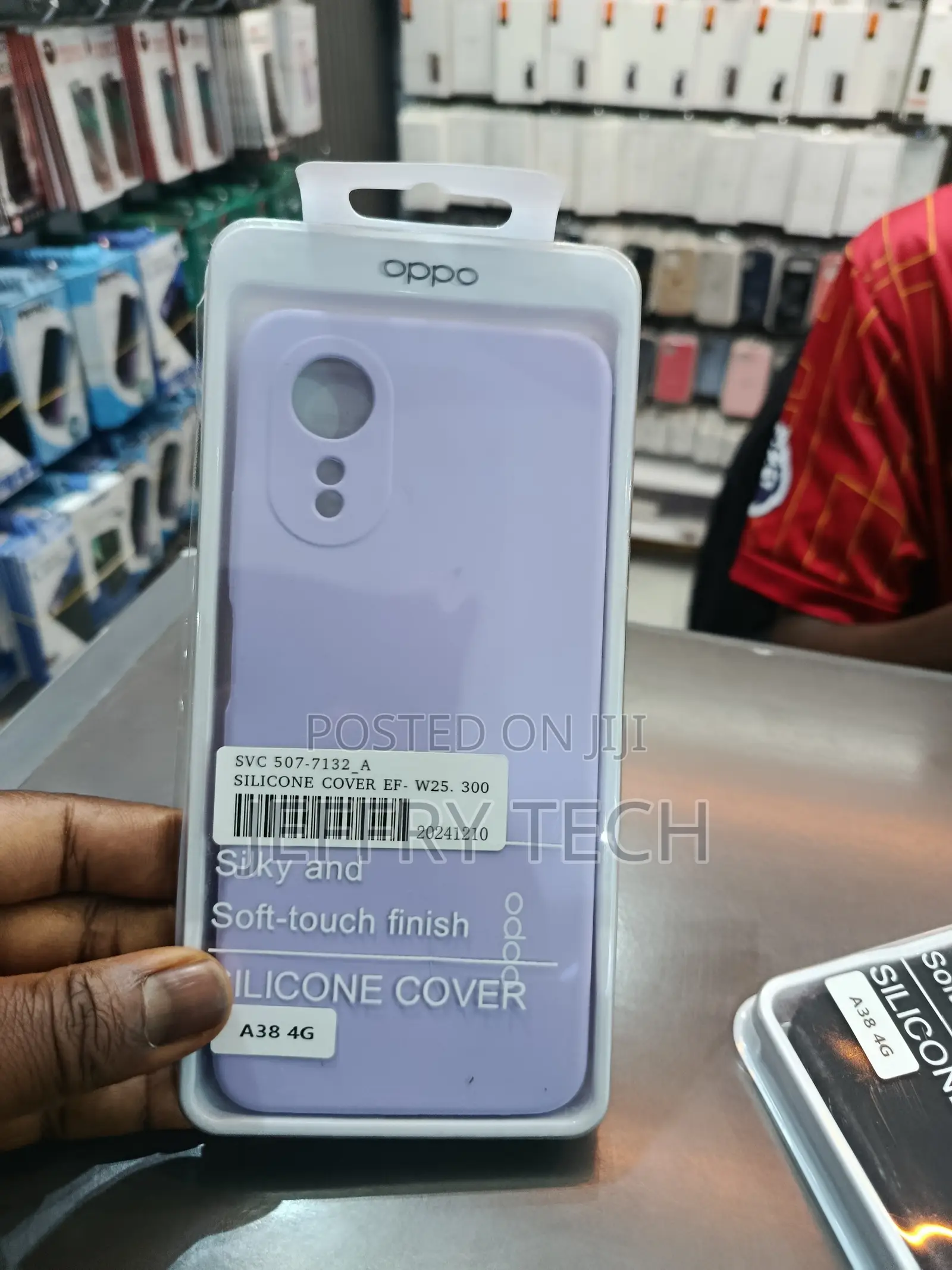 Oppo Silicone Cover for the Oppo A38 4g a Sof-Touch Finish and Purple