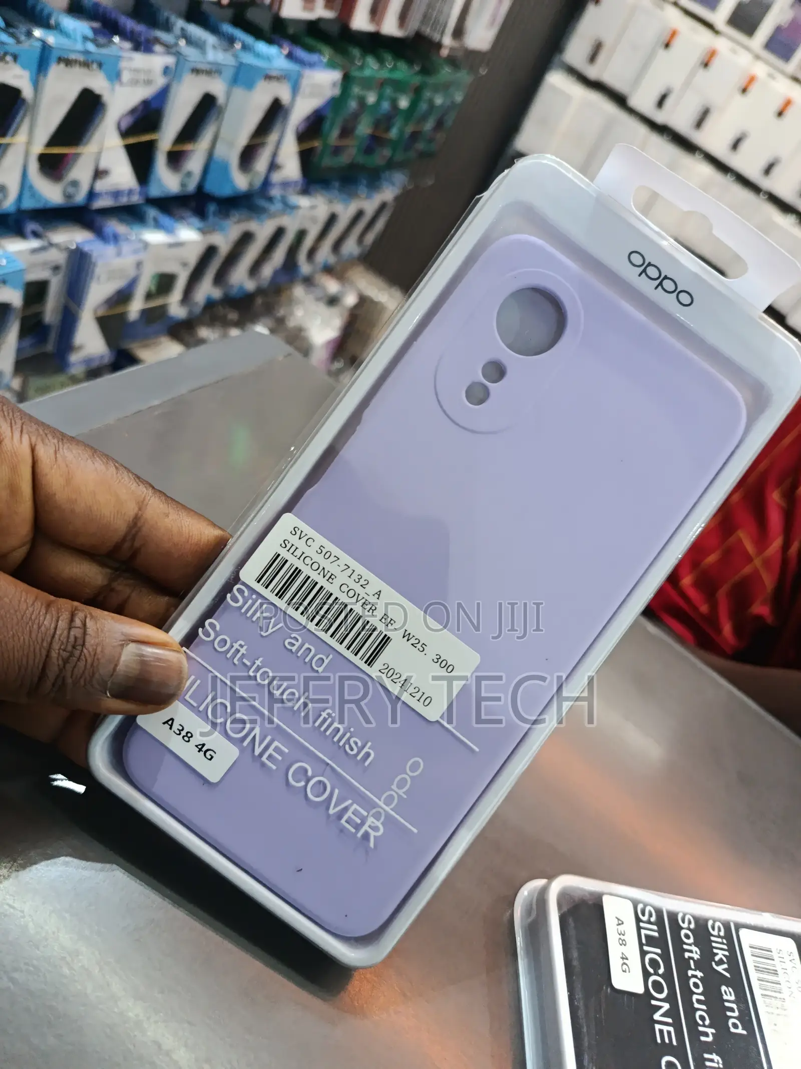 Oppo Silicone Cover for the Oppo A38 4g a Sof-Touch Finish and Purple