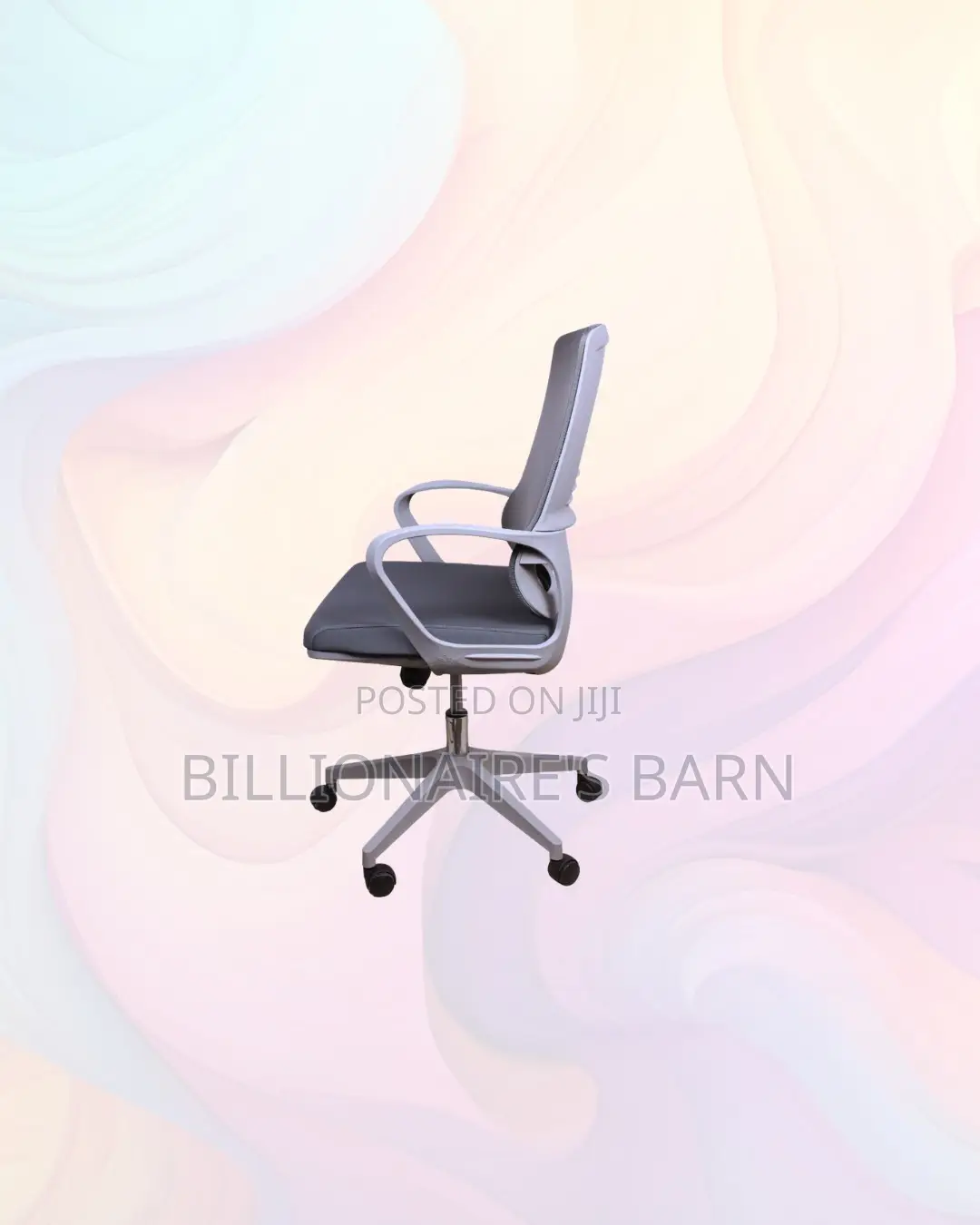 Grey Ergonomic Mesh Office Chair Mid Back Lumbar Professional Solution
