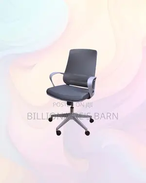 Grey Ergonomic Mesh Office Chair Mid Back Lumbar Professional Solution